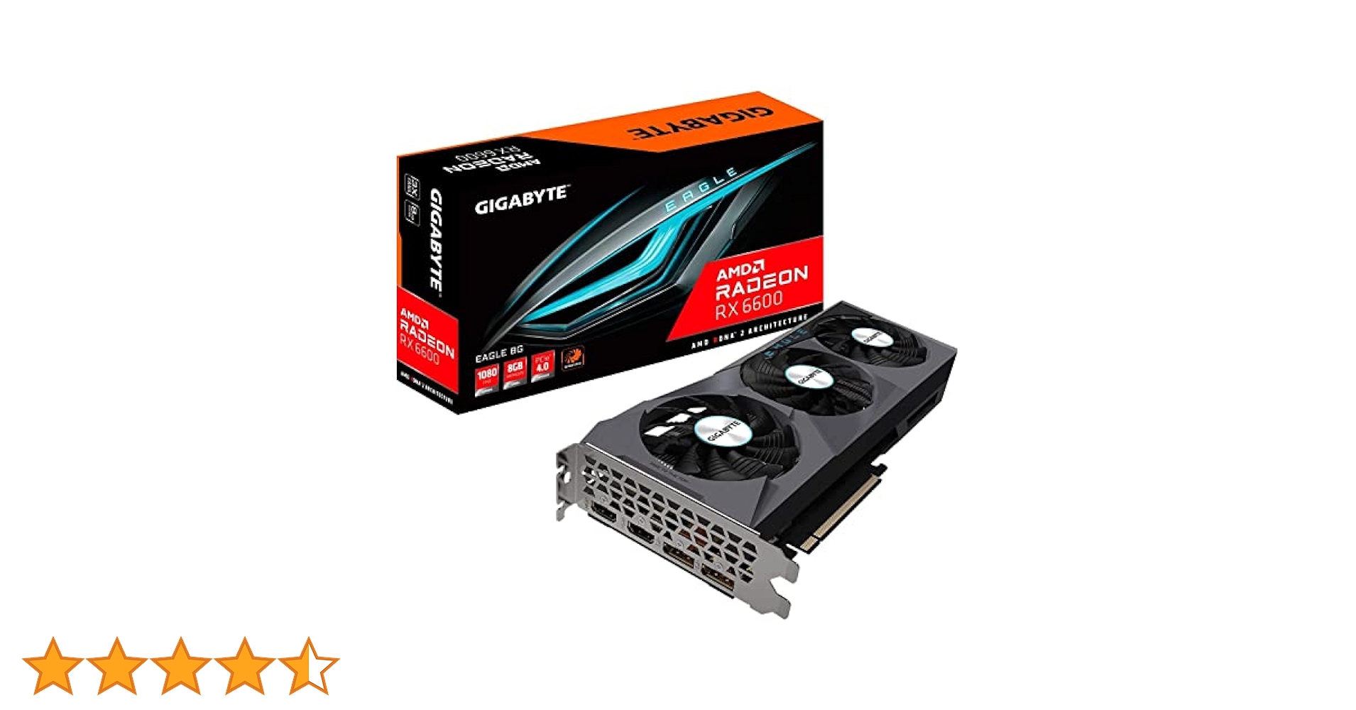 GIGABYTE製 RADEON RX6600 GV-R66EAGLE-8GD Amazon | Gigabyte Radeon RX 6600 EAGLE 8GB グラフィック